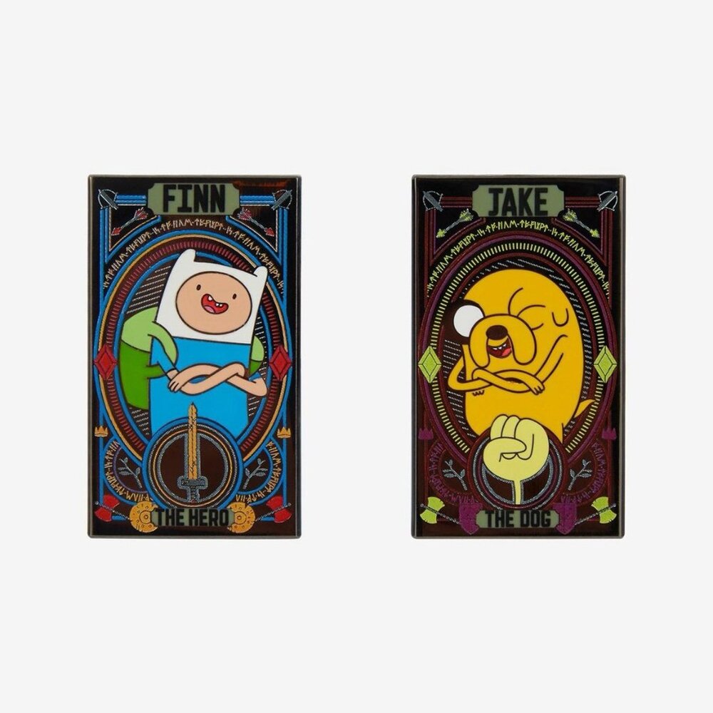 Adventure Time Finn & Jake Tarot Enamel Pin Set NEW ON BOARD SHIPS FAST!